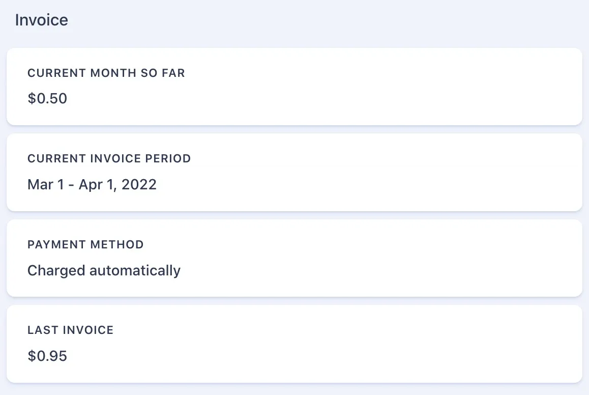 fly.io 使用一個月的帳單是 0.95 鎂